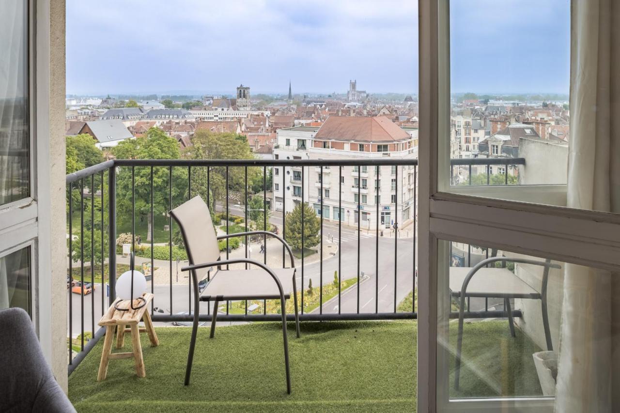 Evasion Urbaine - Vue Panoramique - Proche Gare Appartement Troyes Buitenkant foto