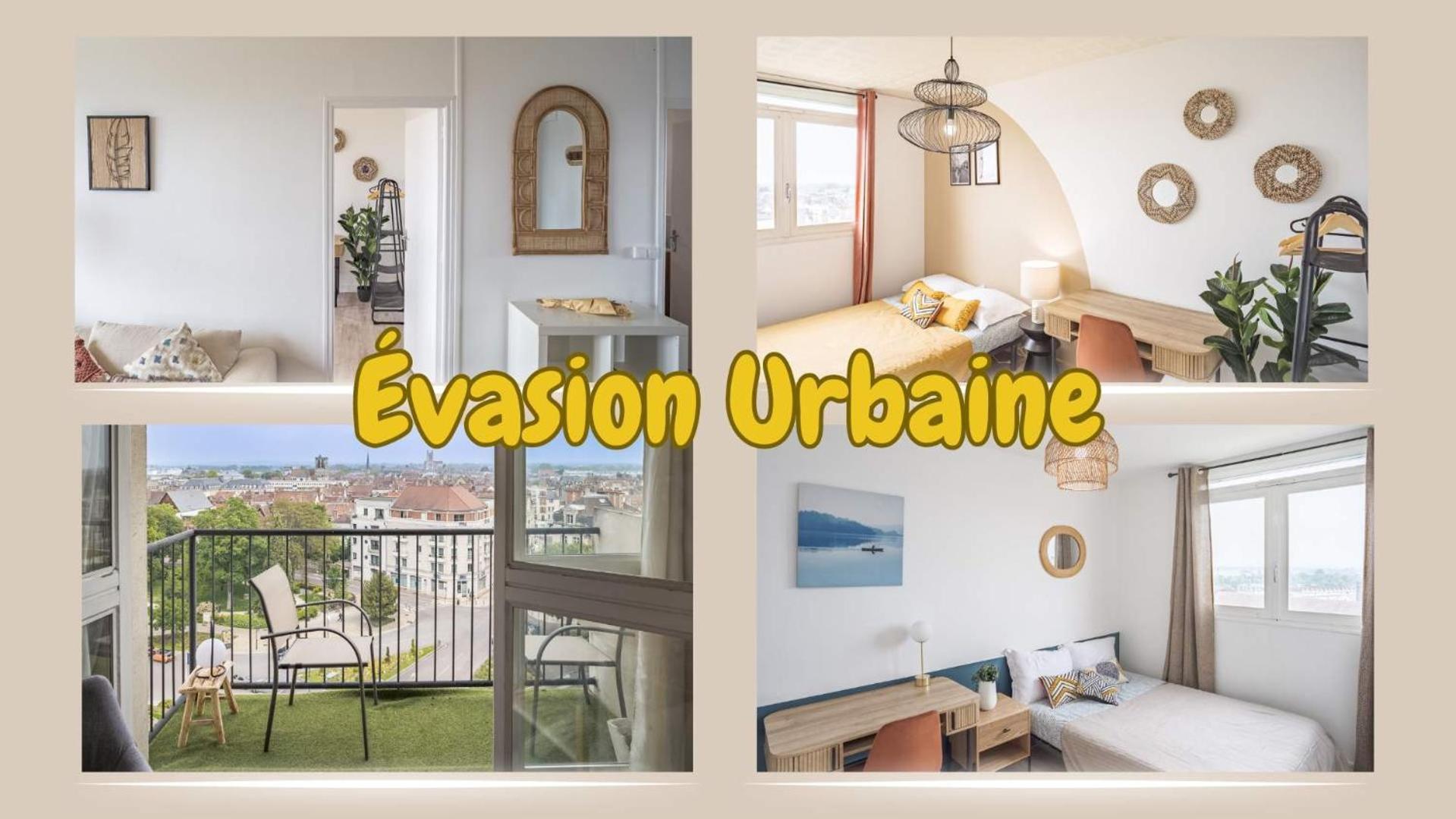 Evasion Urbaine - Vue Panoramique - Proche Gare Appartement Troyes Buitenkant foto